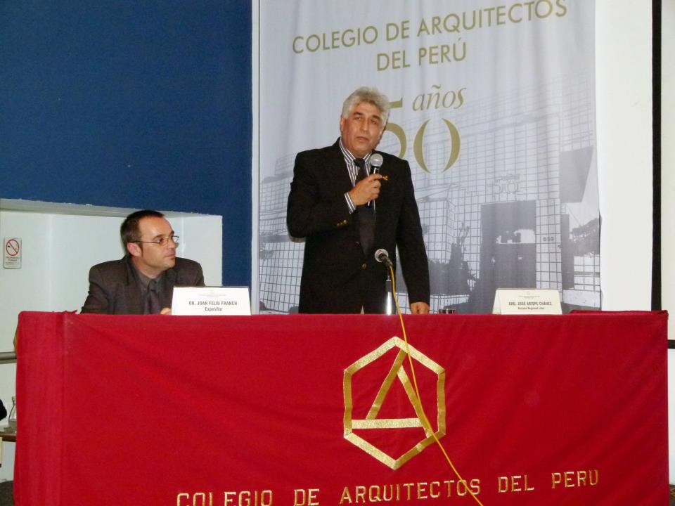 Conferencia por 50 años del Colegio de Arquitectos del Perú, 2012