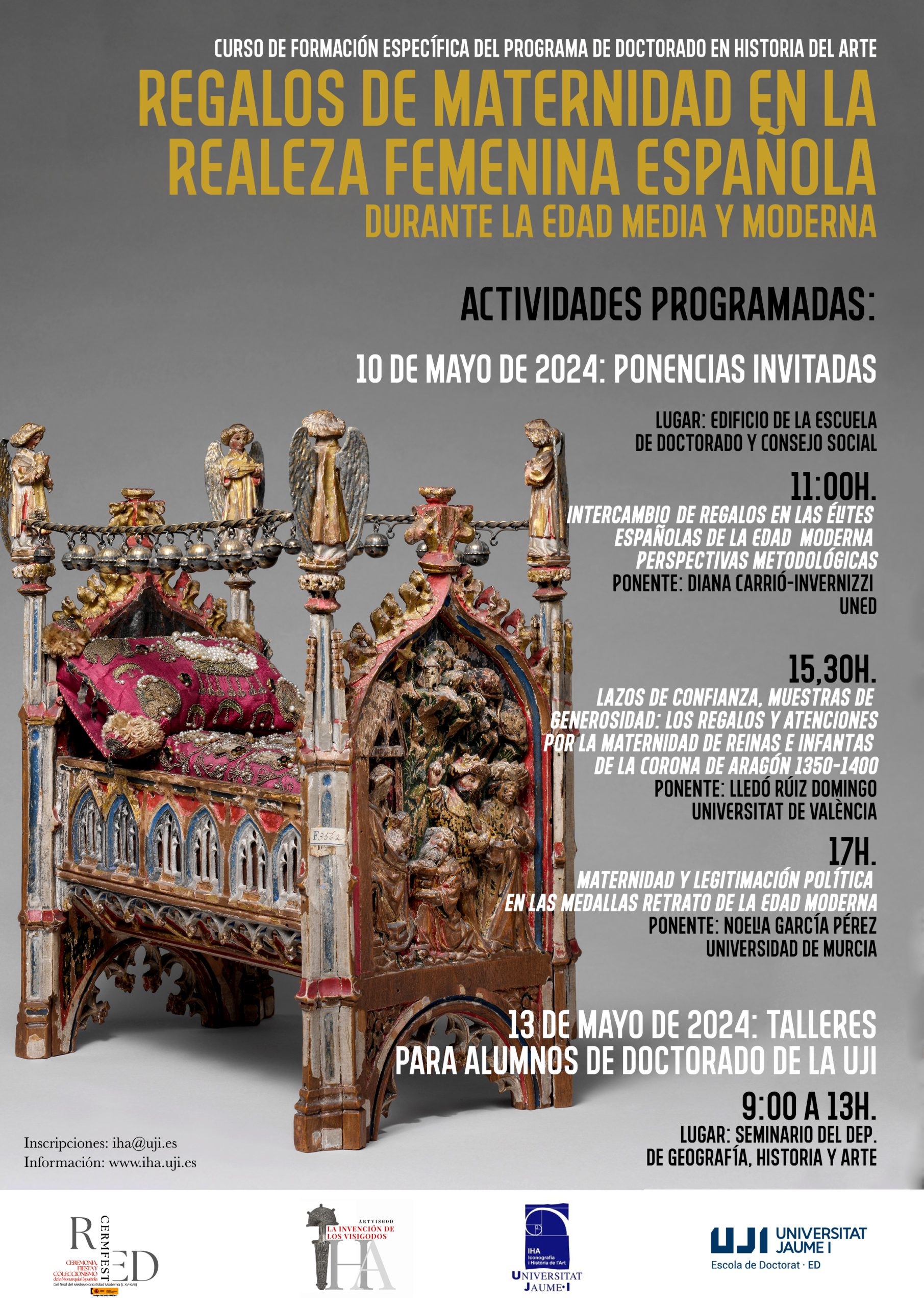 En este momento estás viendo Nuevo cuso de formación específica del doctorado: Regalos de maternidad en la realeza femenina española
